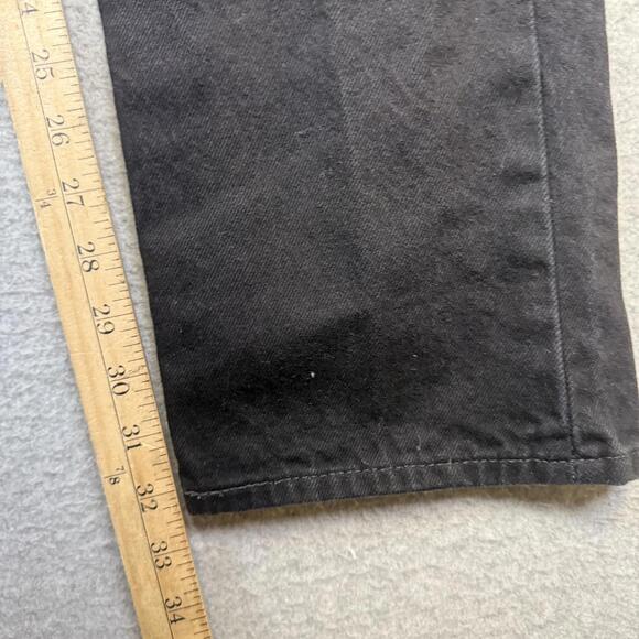 Levi's Men's Size 33x34 Black 501 Black Slim Fit Jeans Ankle Length - Picture 4 of 9